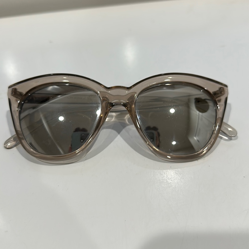 Le specs metallic silver glasses